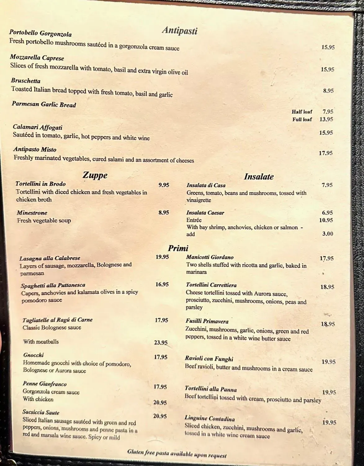 Menu 1