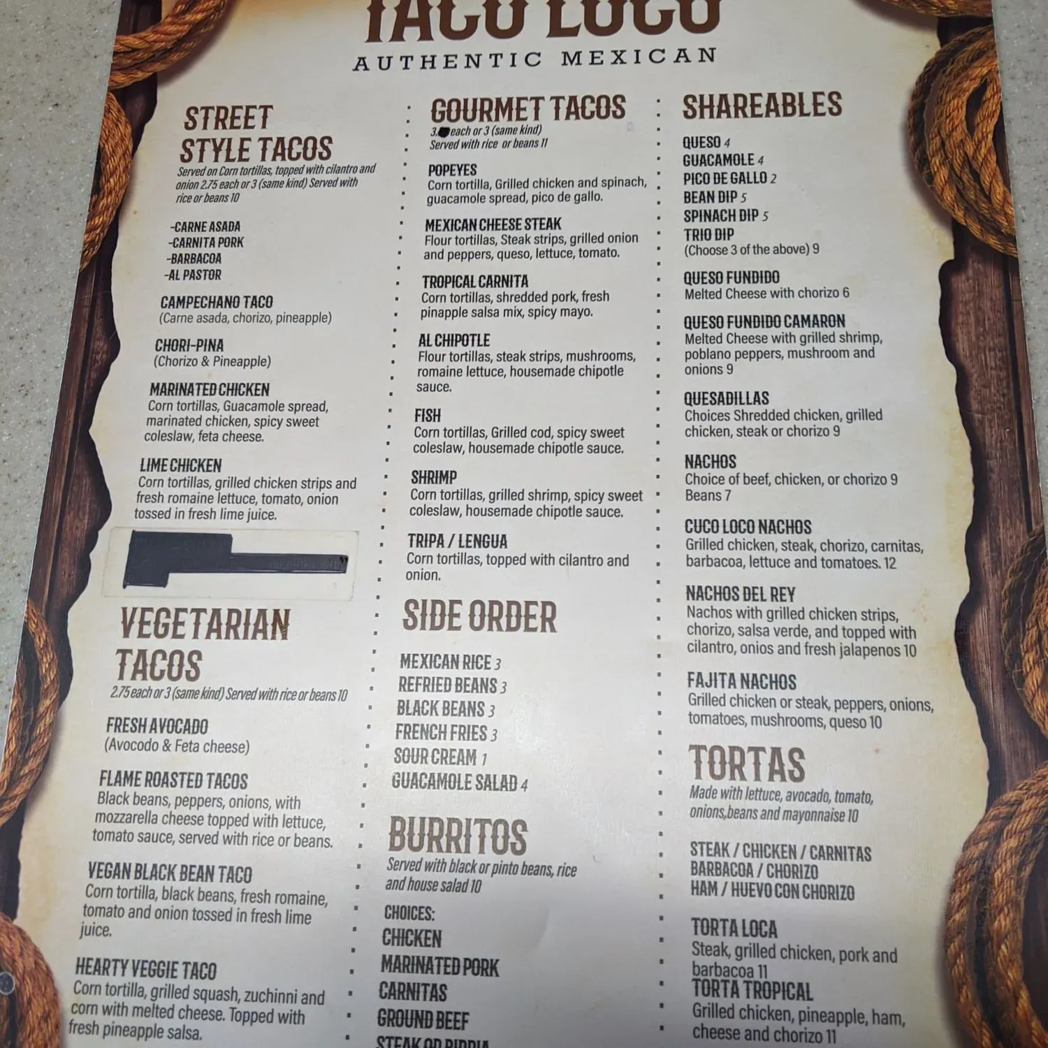 Menu 1