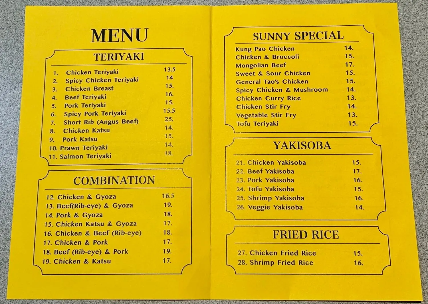 Menu 1