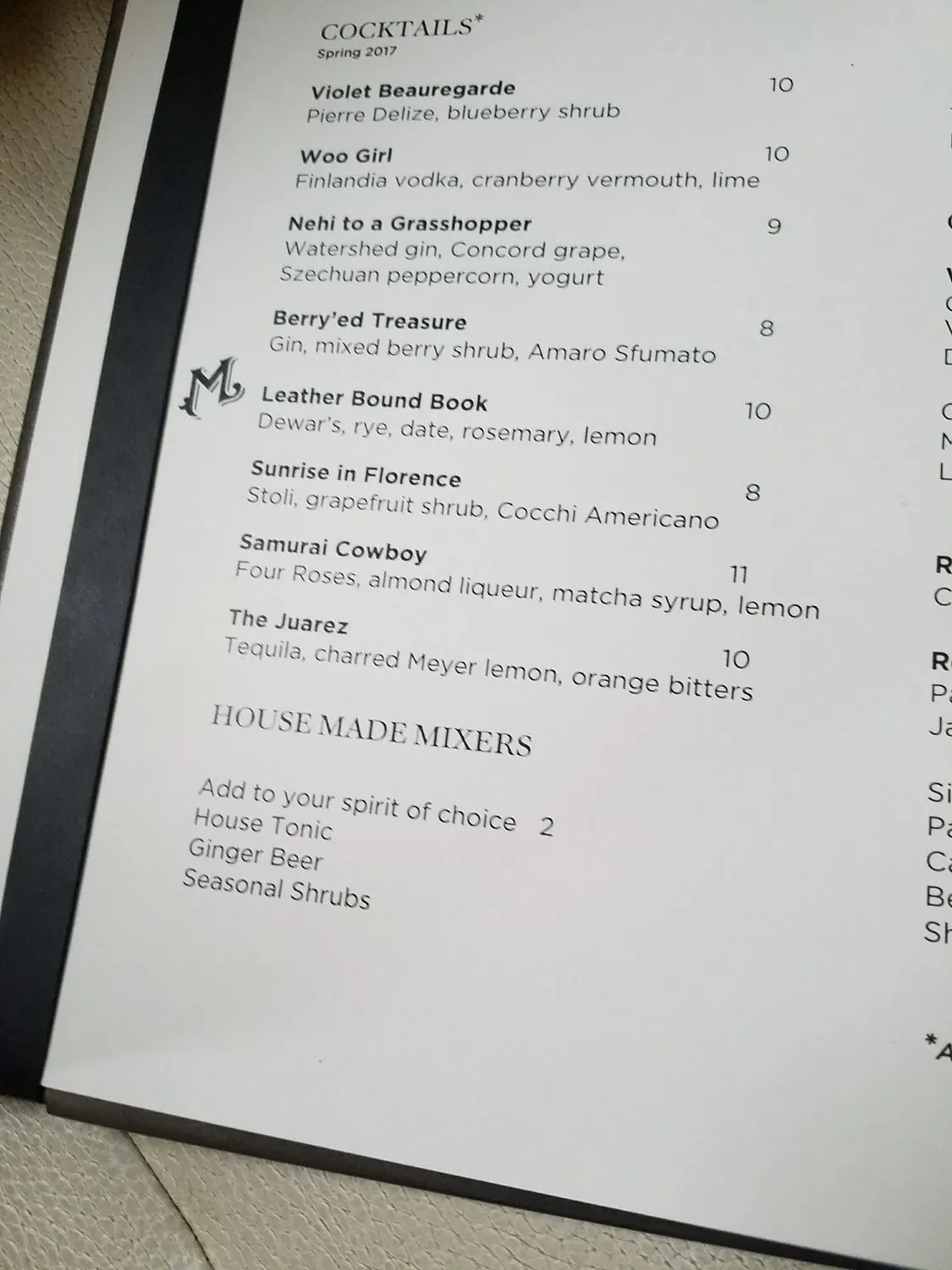 Menu 5