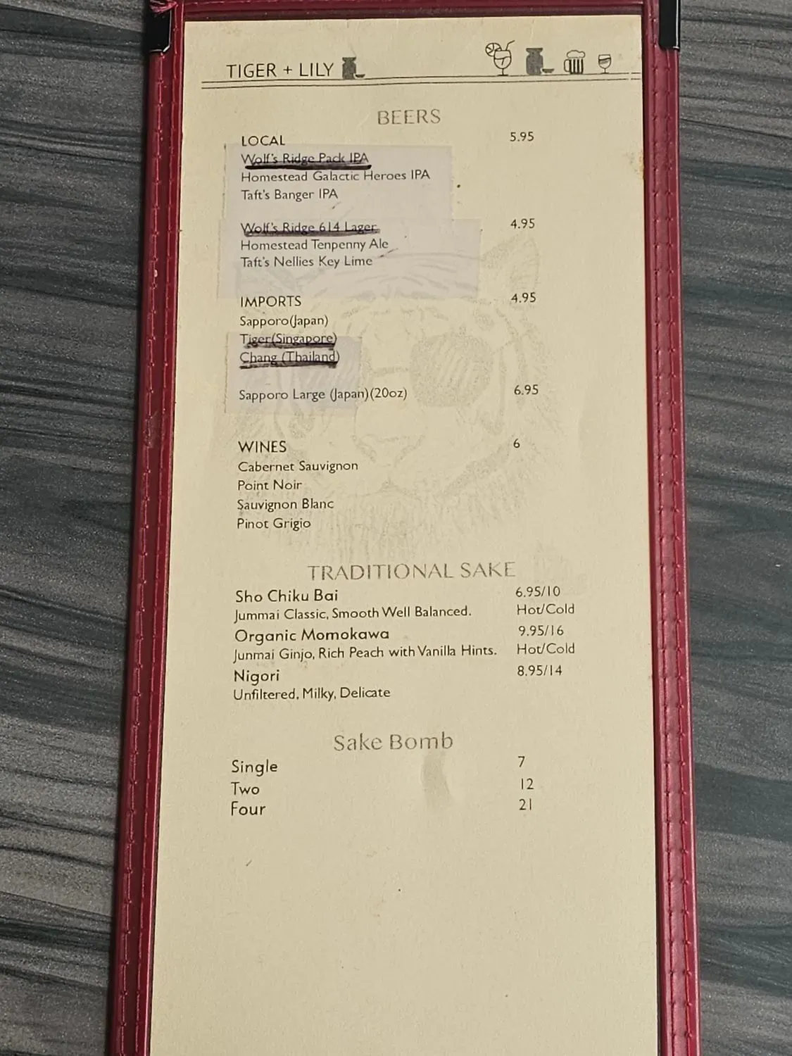 Menu 5