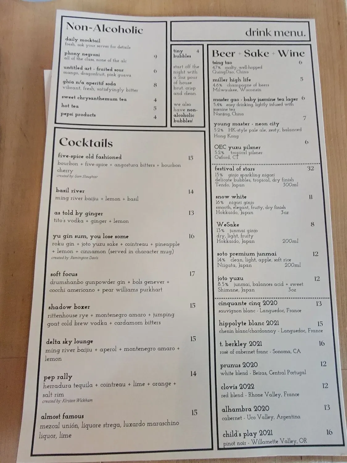 Menu 1