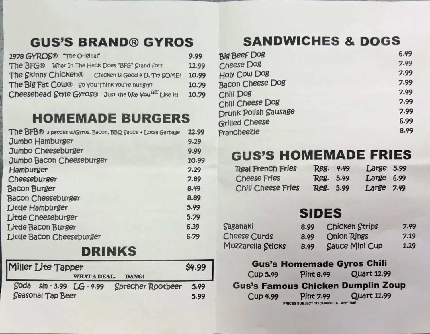 Menu 1