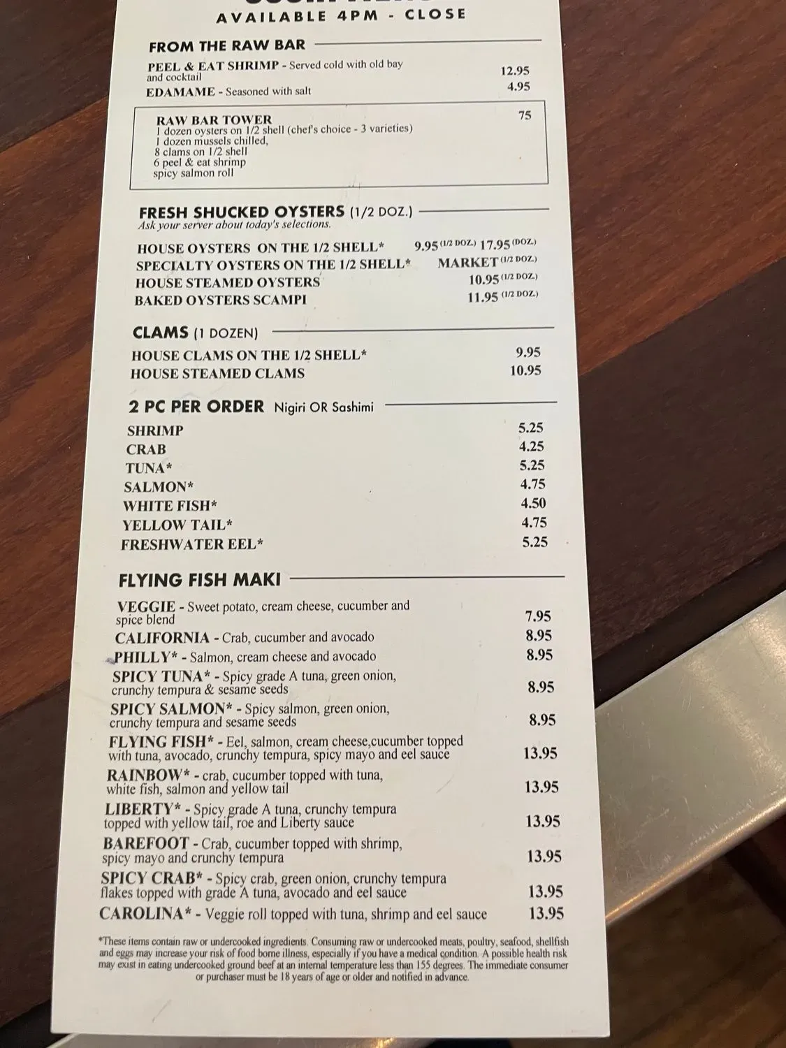 Menu 4