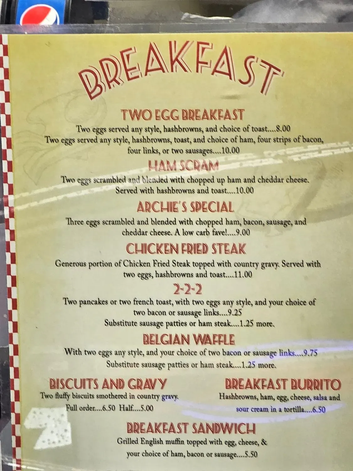 Menu 5