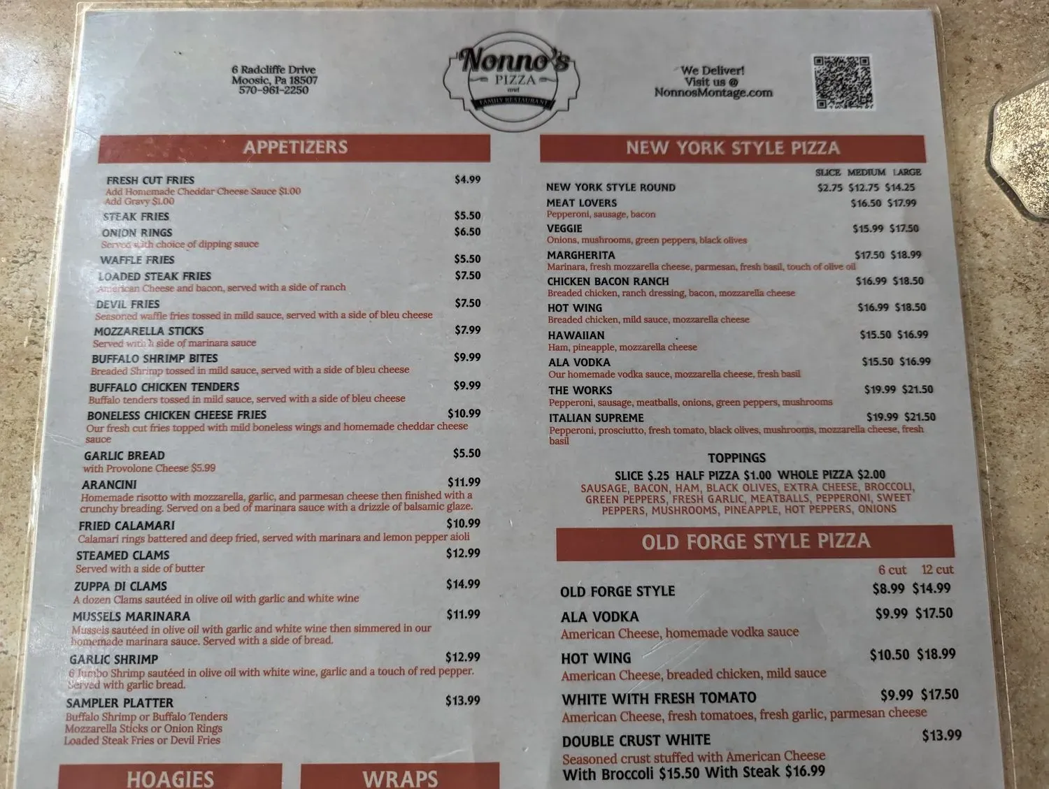 Menu 1