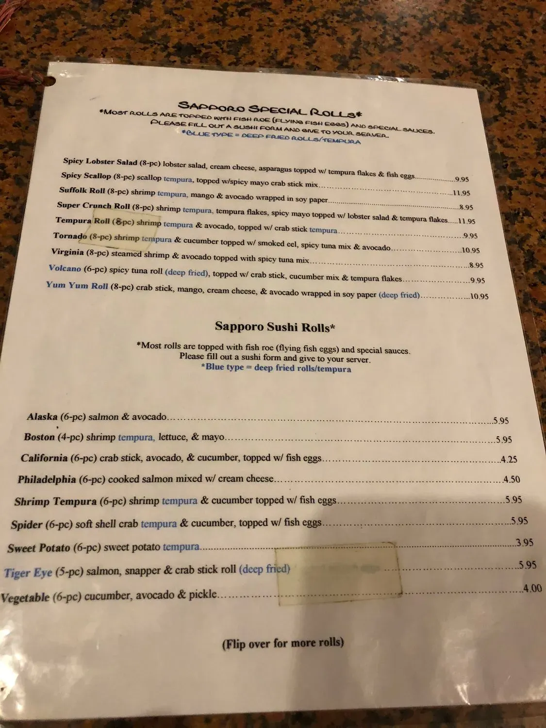 Menu 5