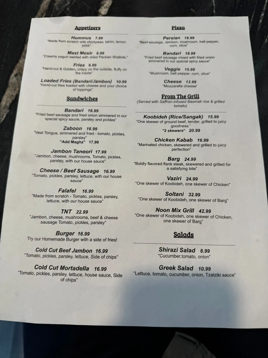 Menu 4