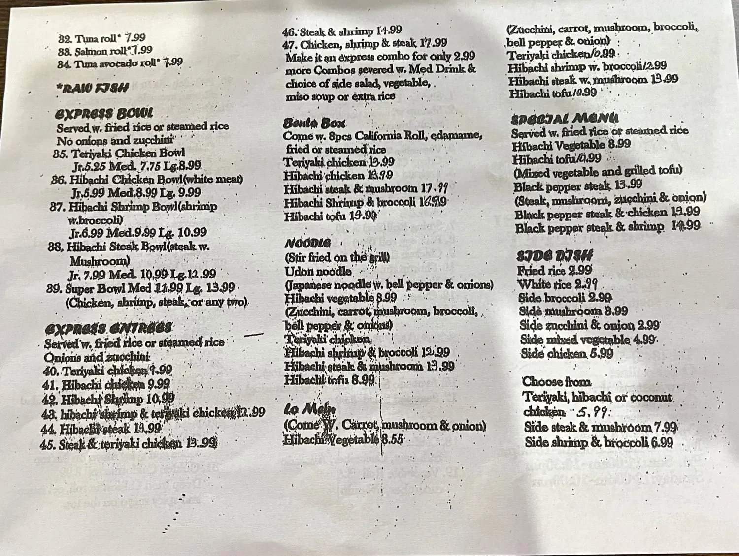 Menu 1