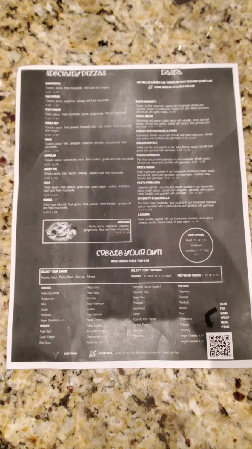 Burrata Woodfired Menu - Updated October 2025