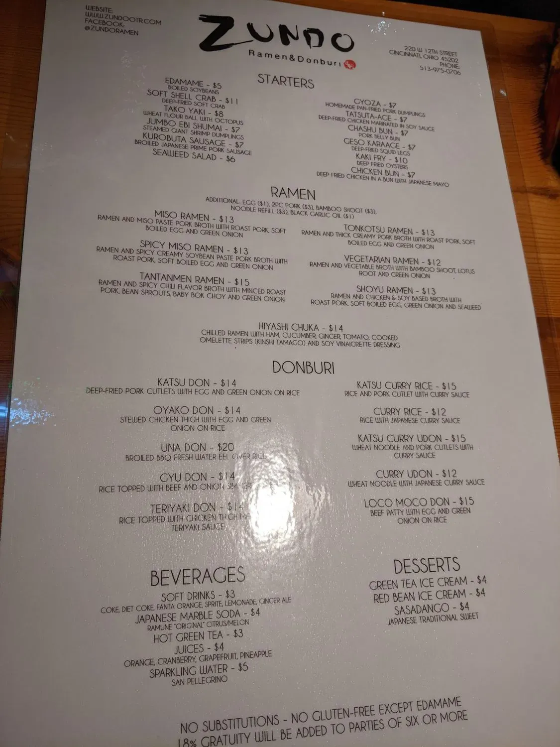 Menu 5