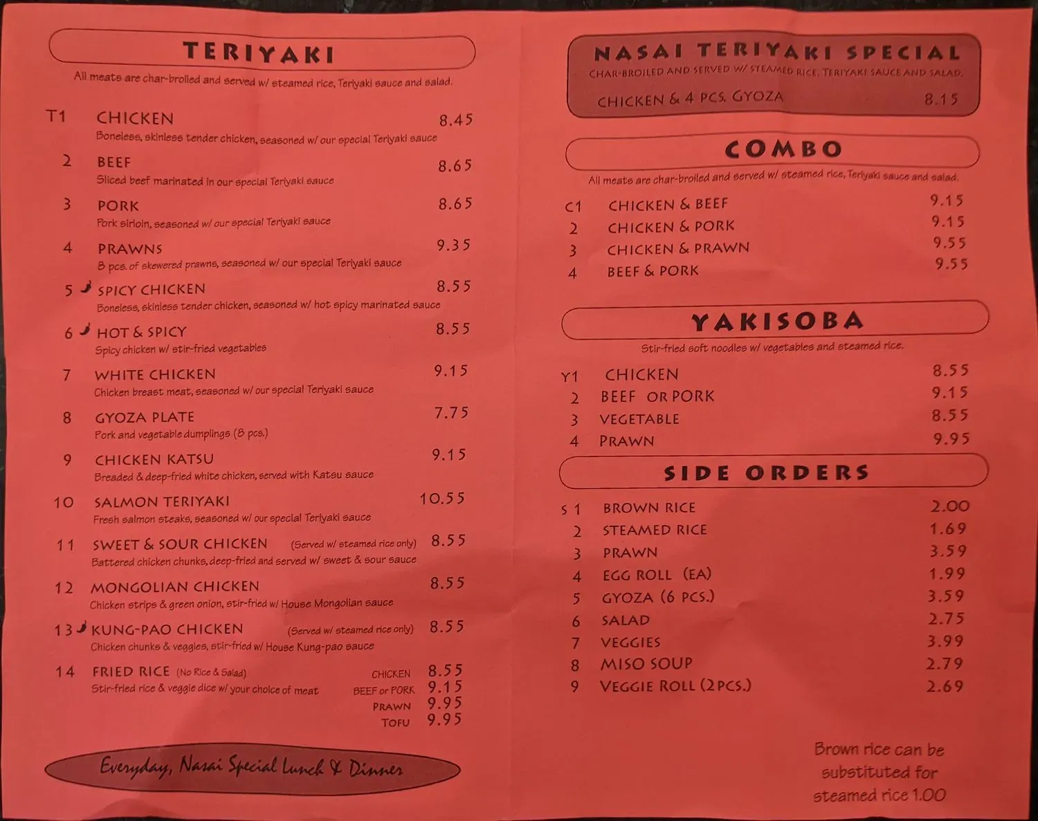 Menu 1