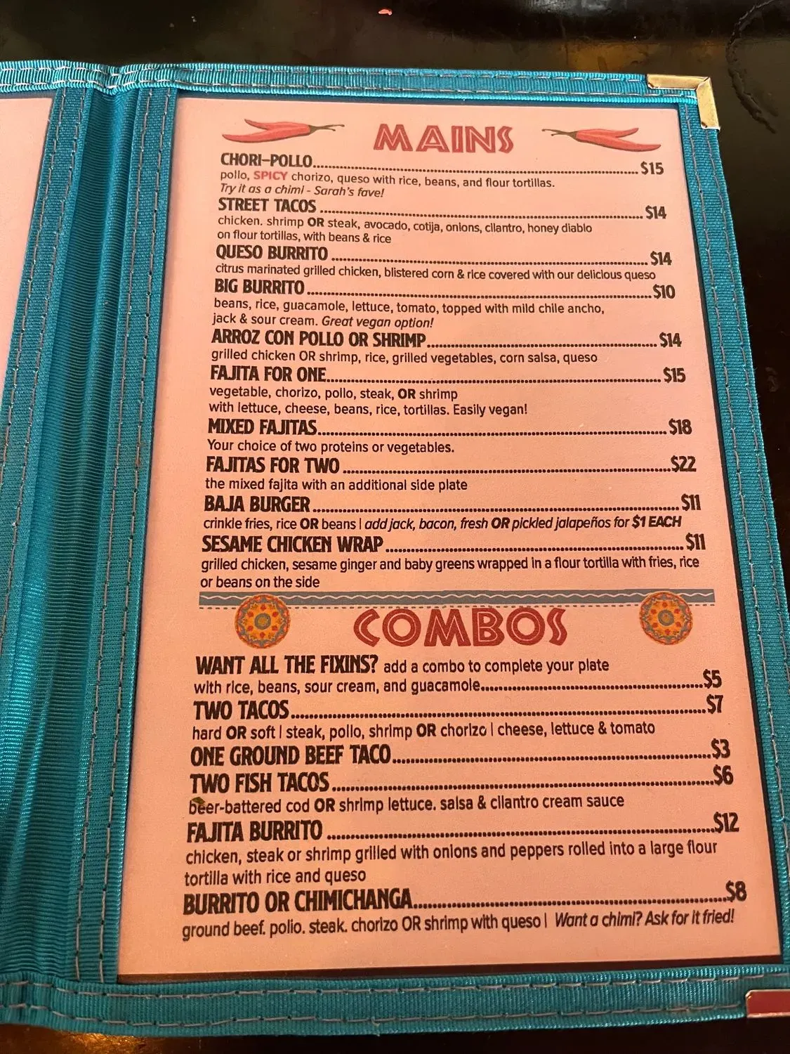 Menu 1