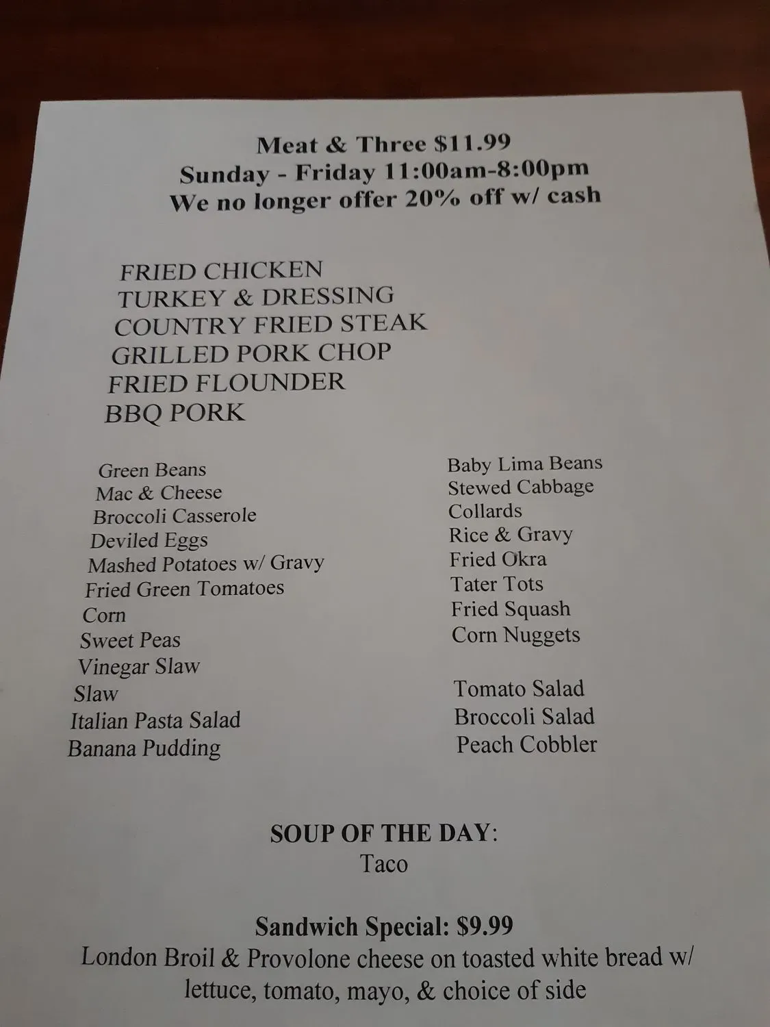 Menu 2