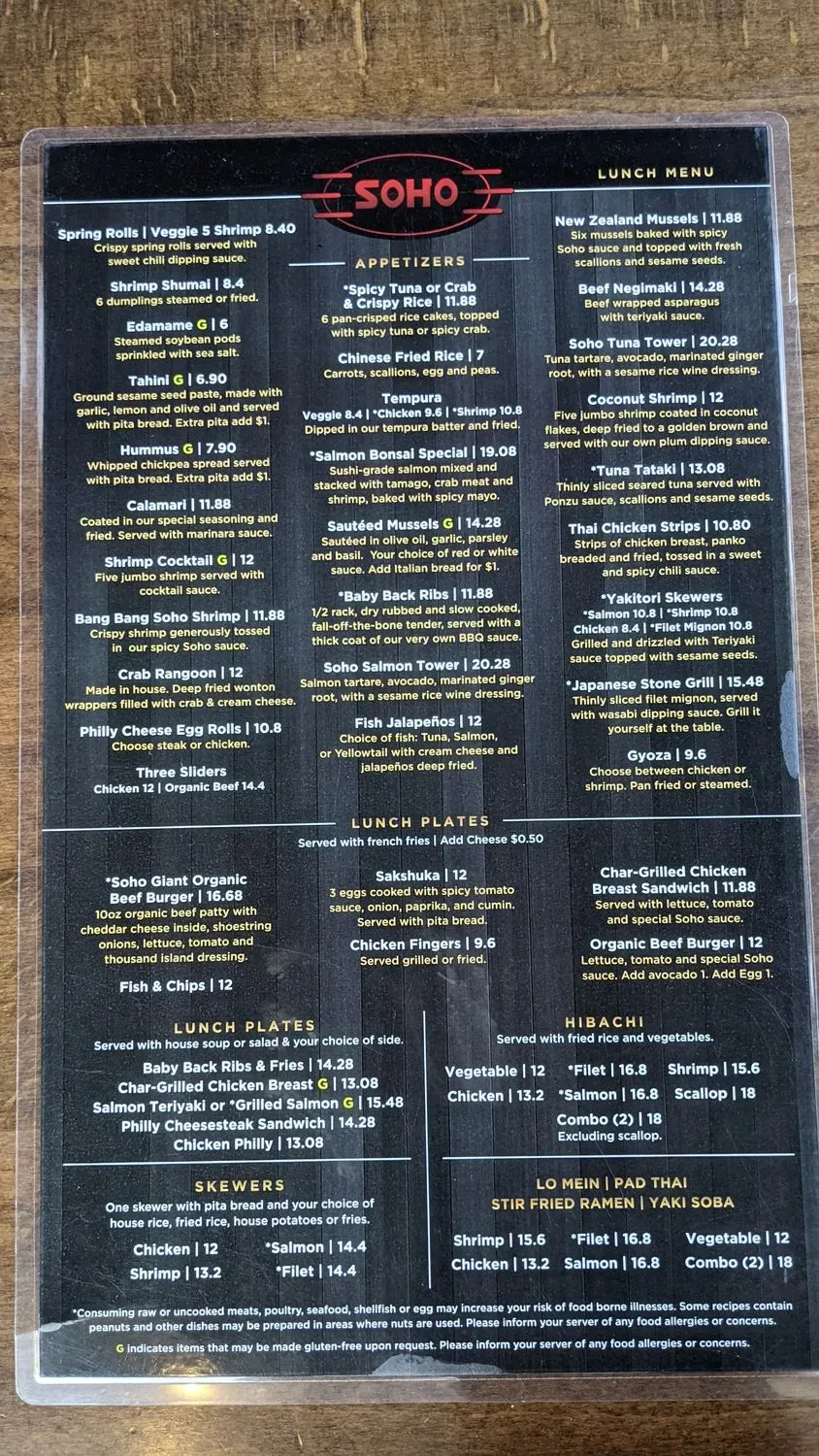 Menu 1