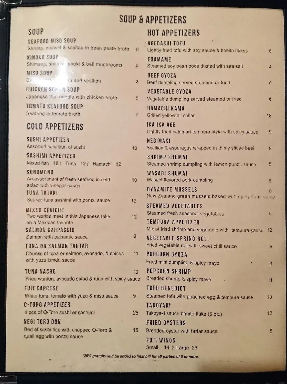 Menu 1