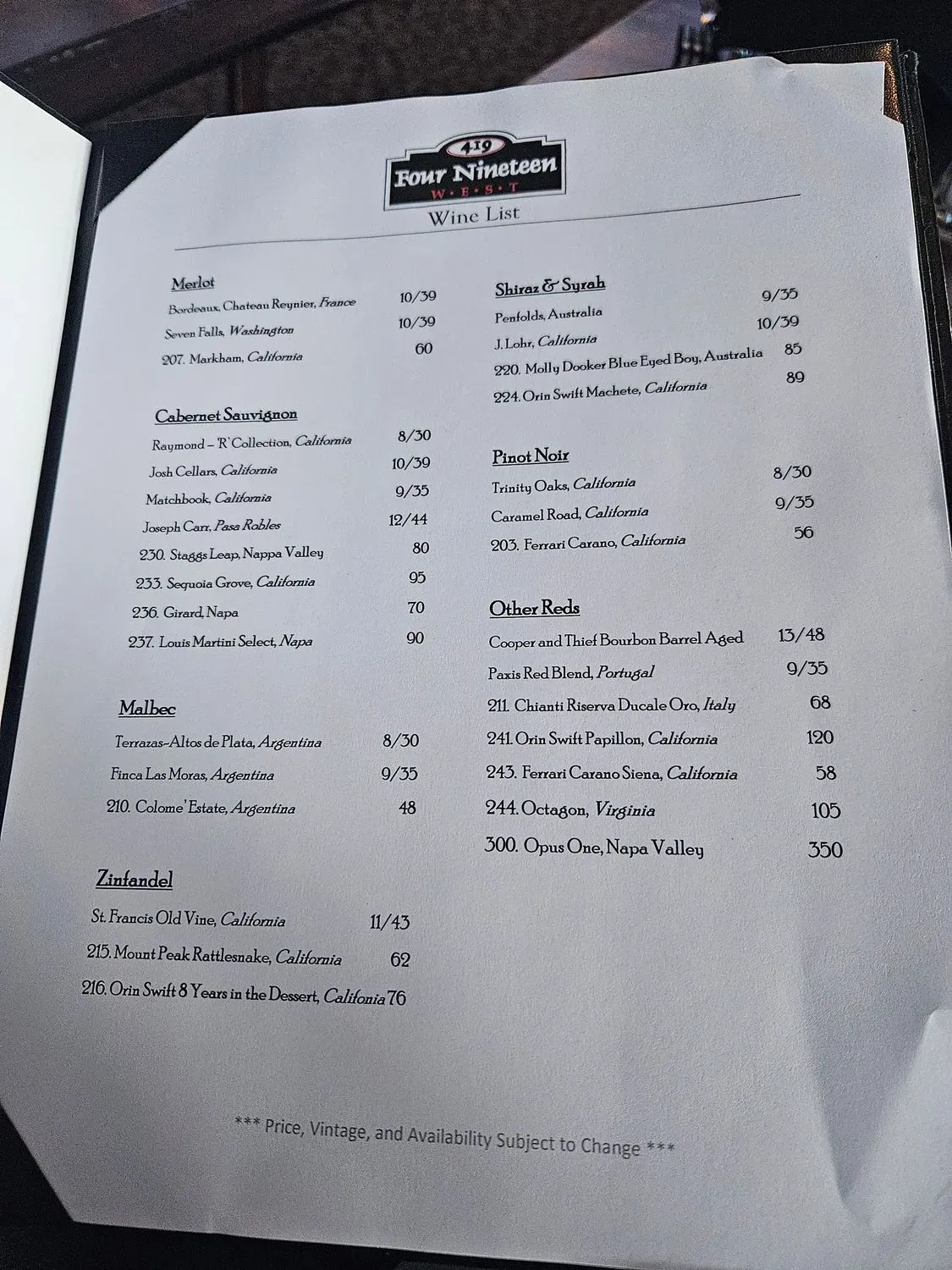 Menu 2