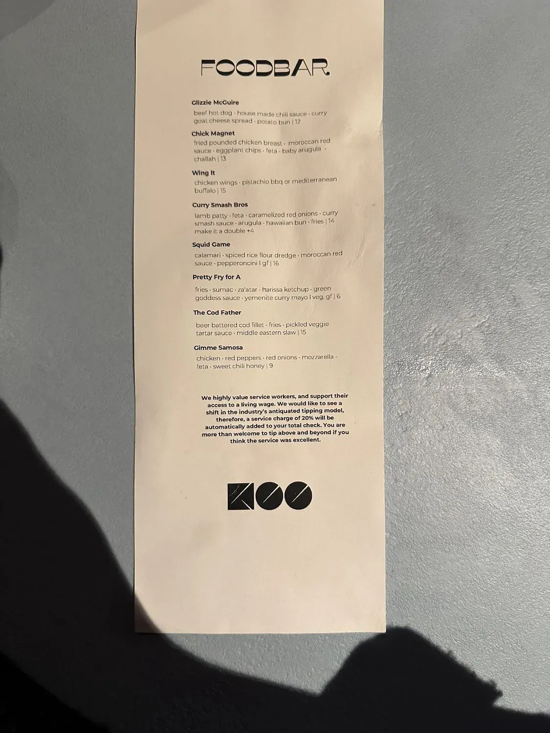 Menu 5