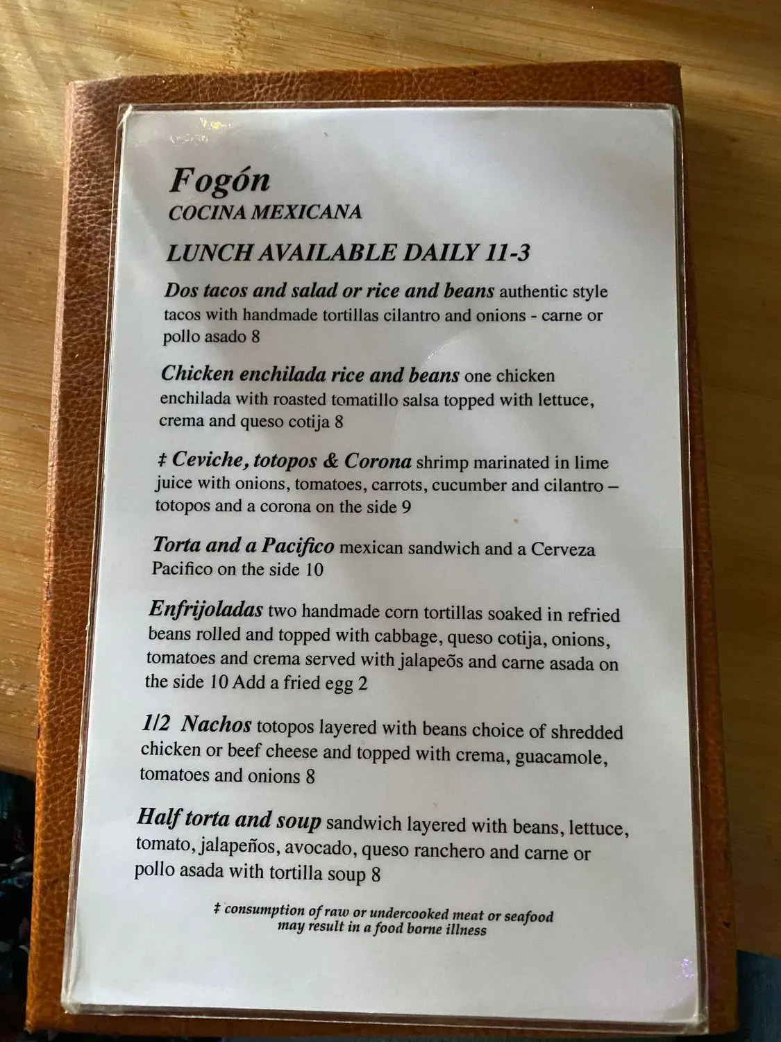 Menu 6