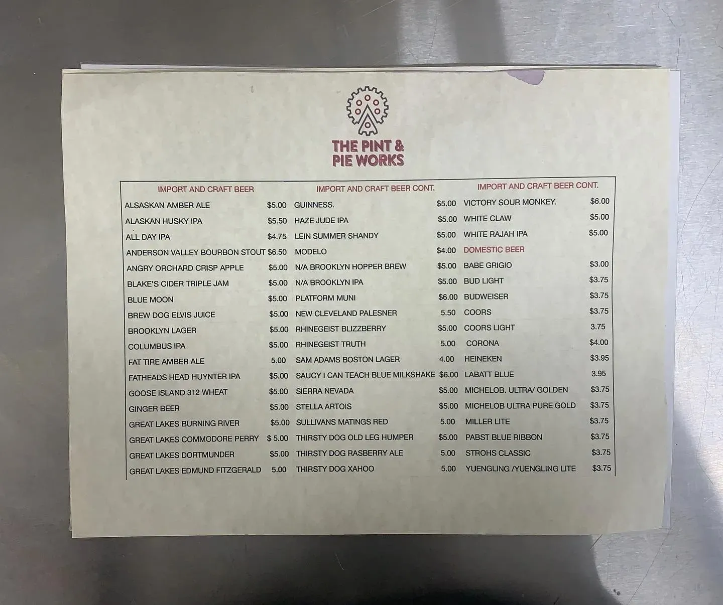 Menu 1