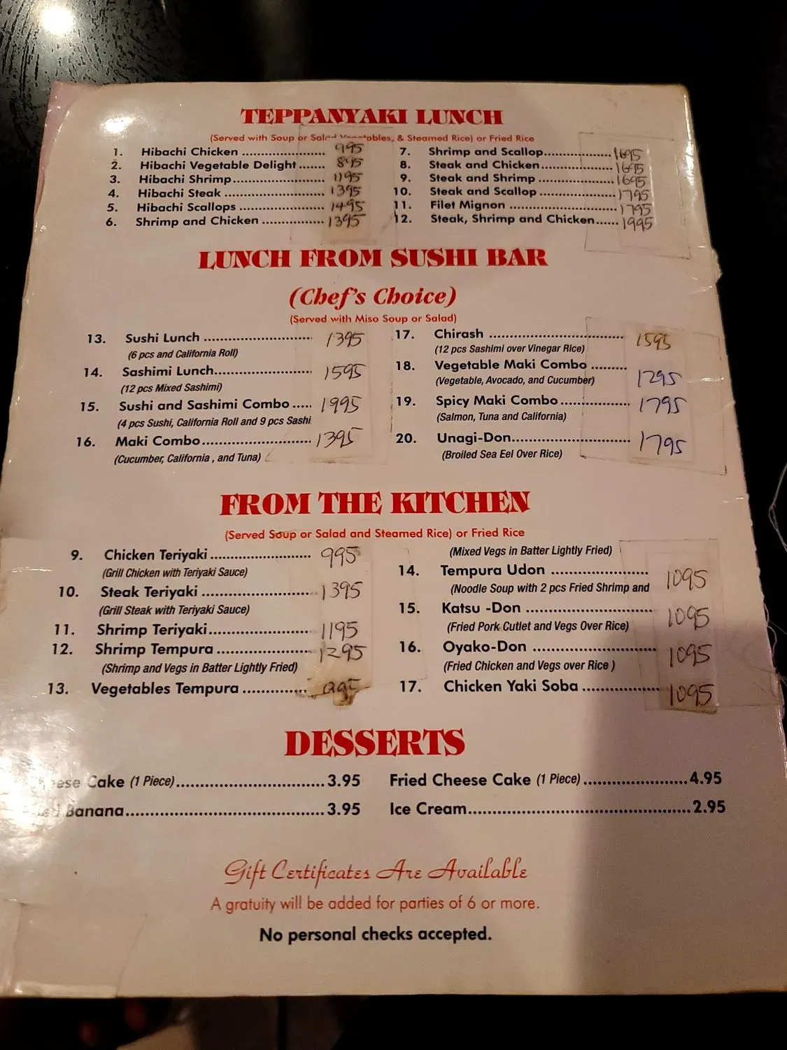 Menu 6