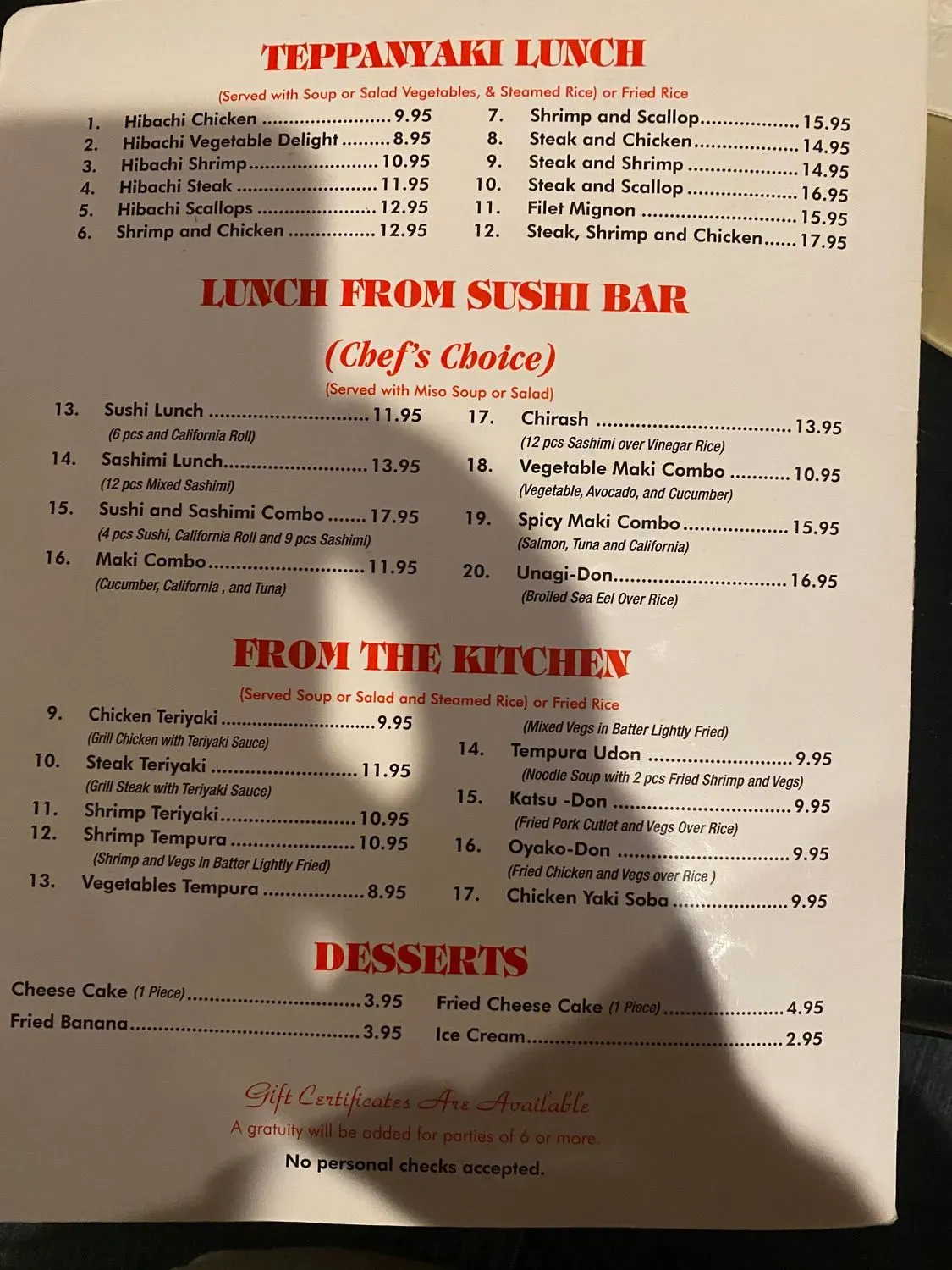 Menu 4