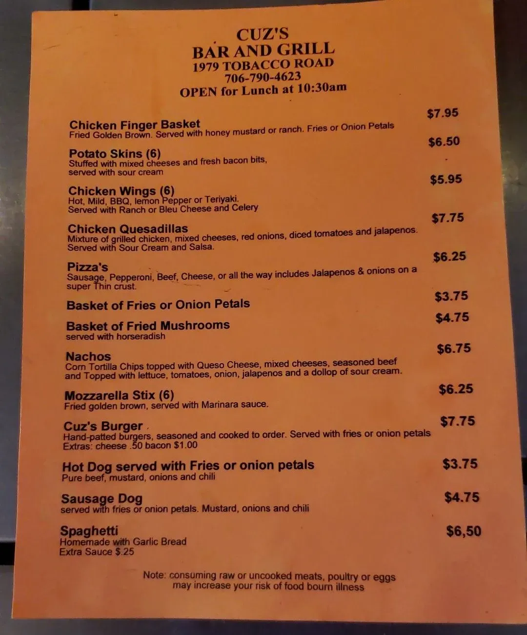 Menu 1