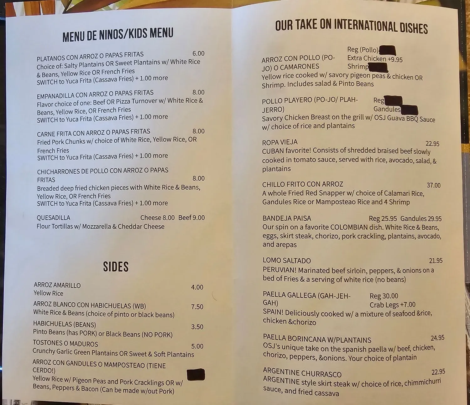 Menu 1