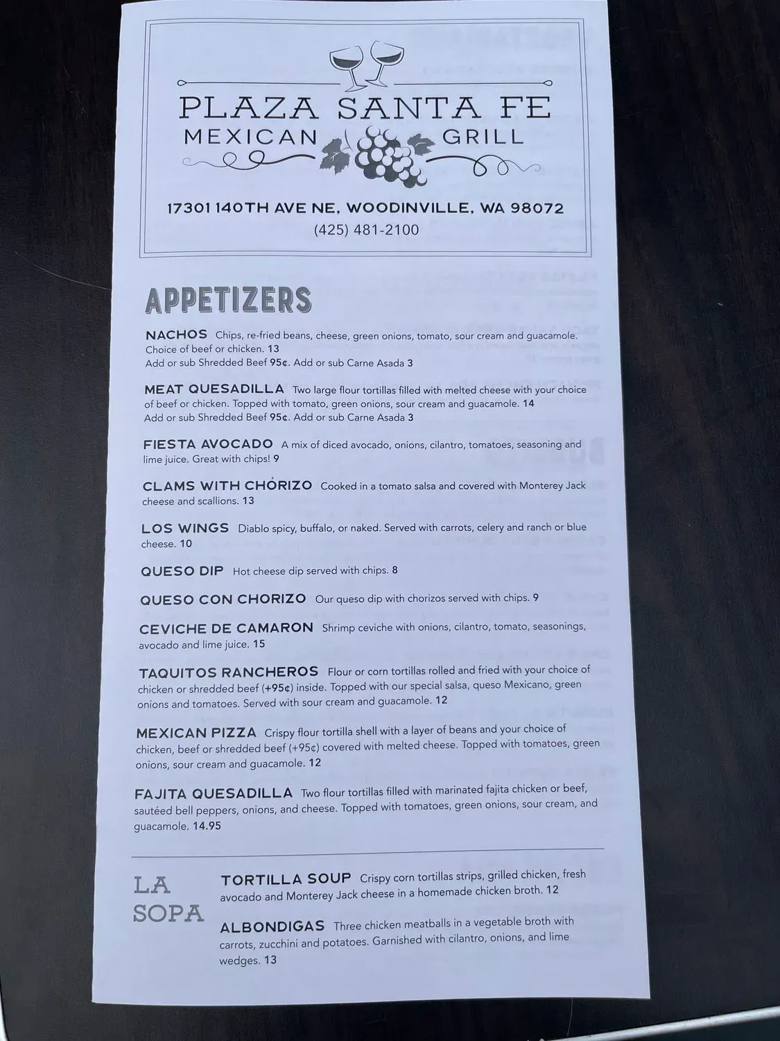 Menu 5