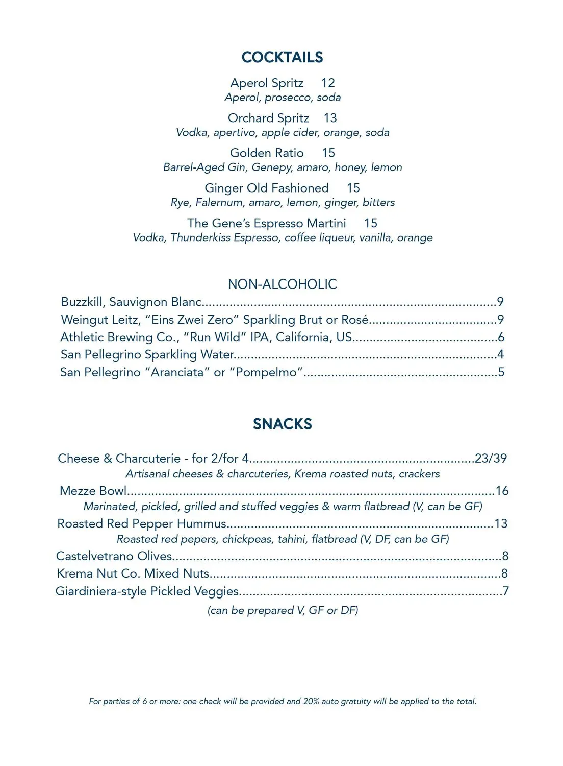 Menu 1