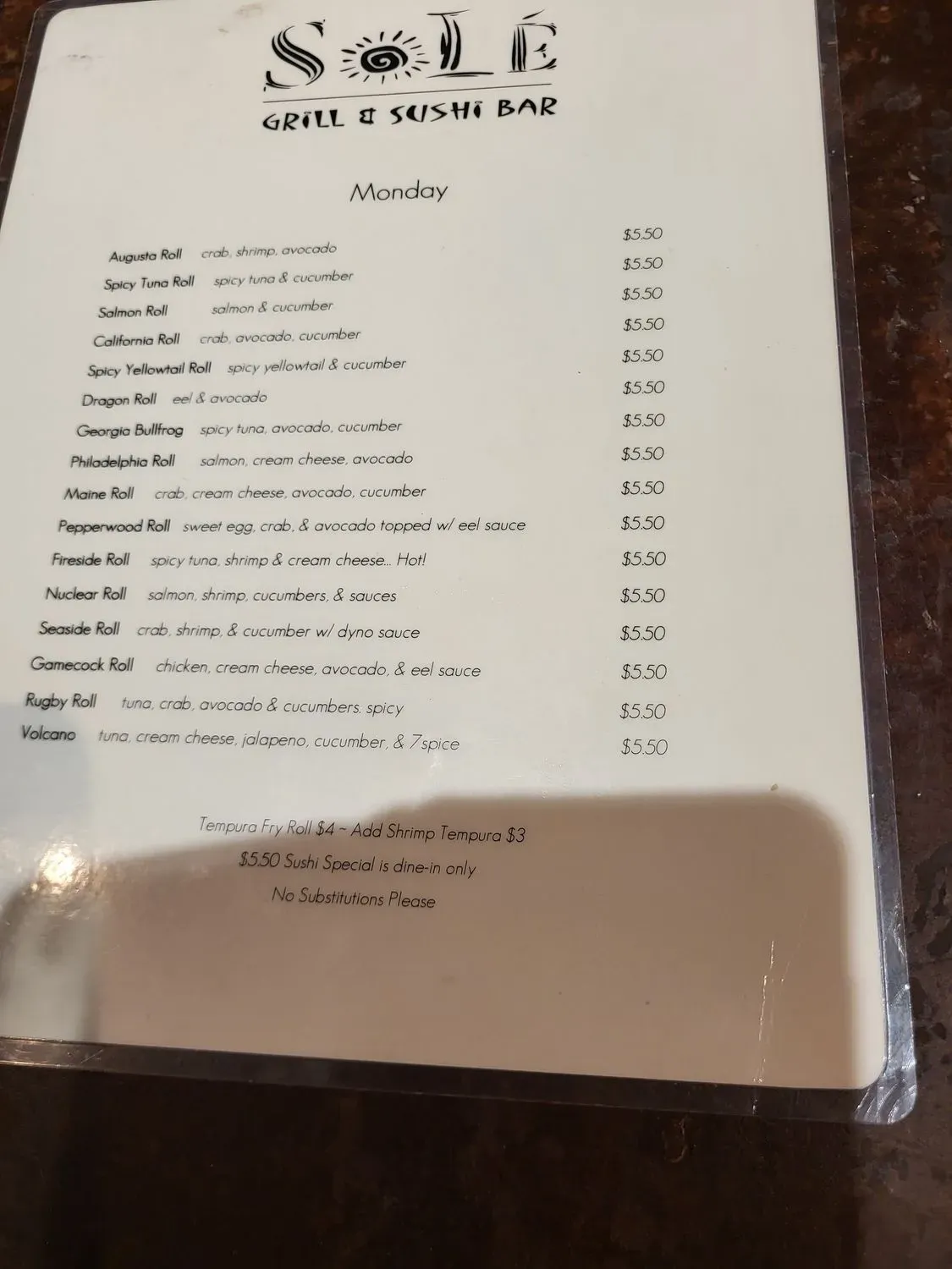 Menu 1