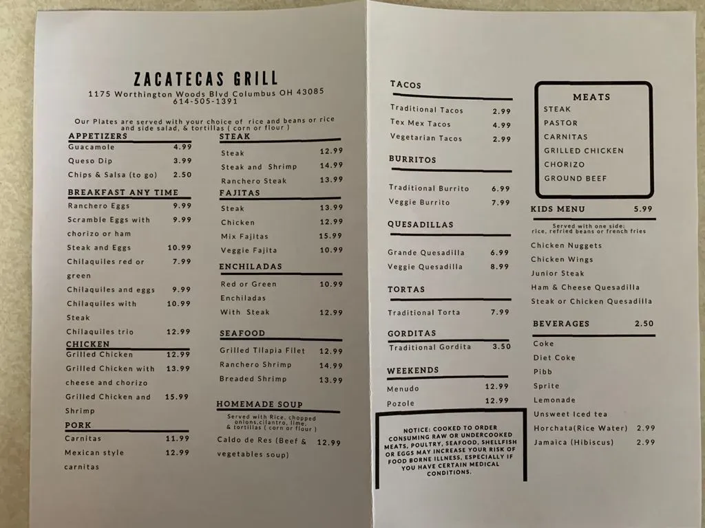 Menu 1