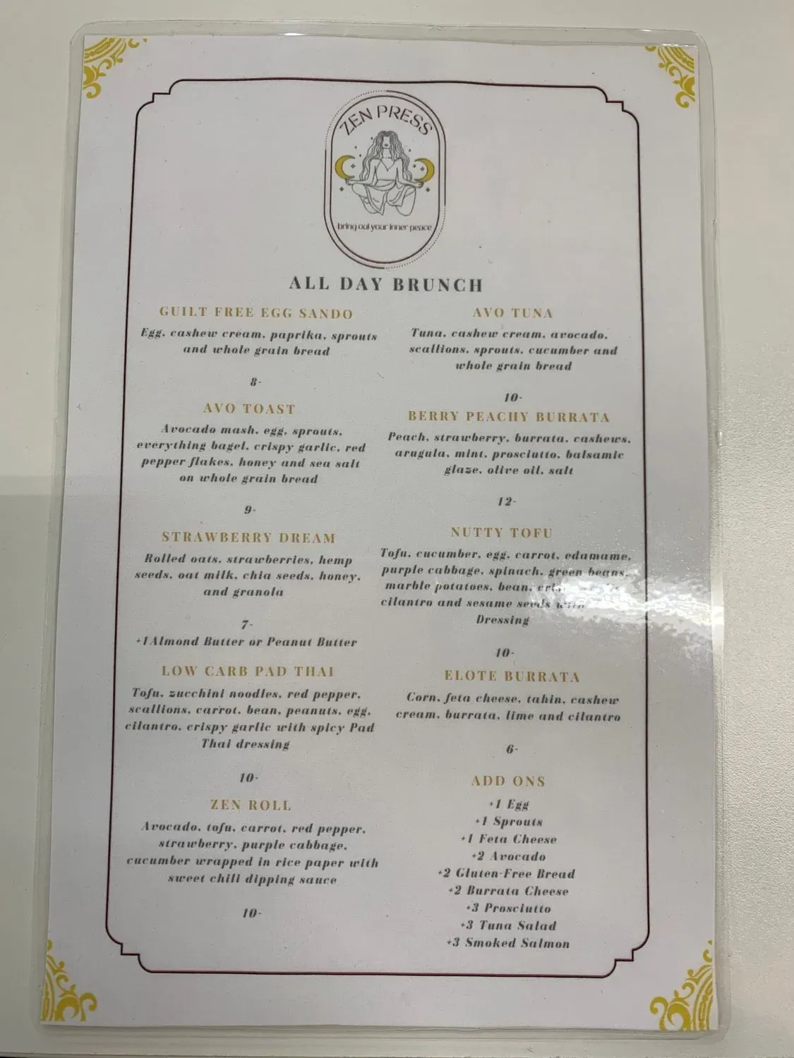 Menu 1