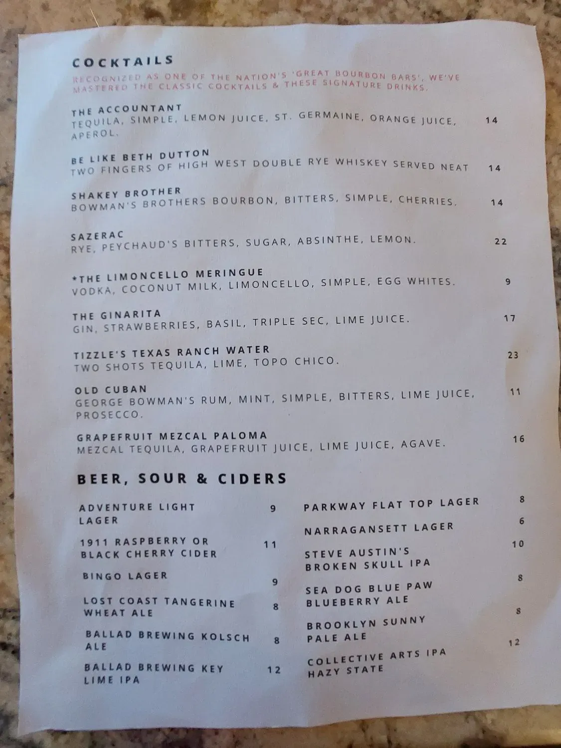 Menu 6