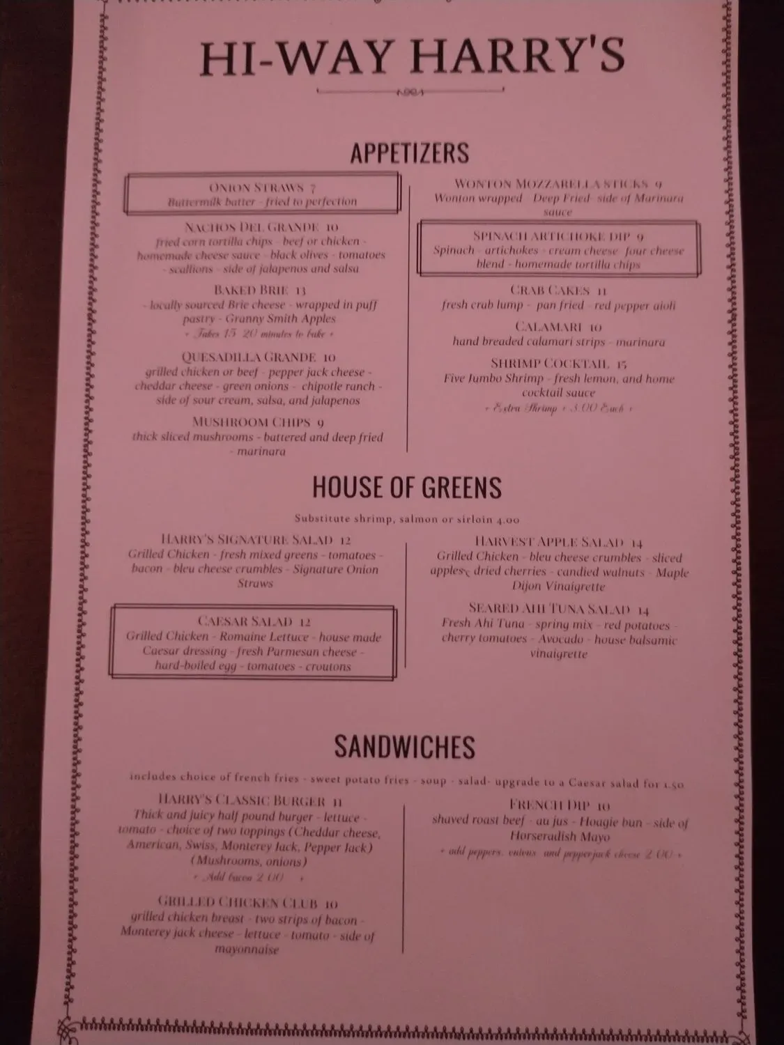 Menu 2