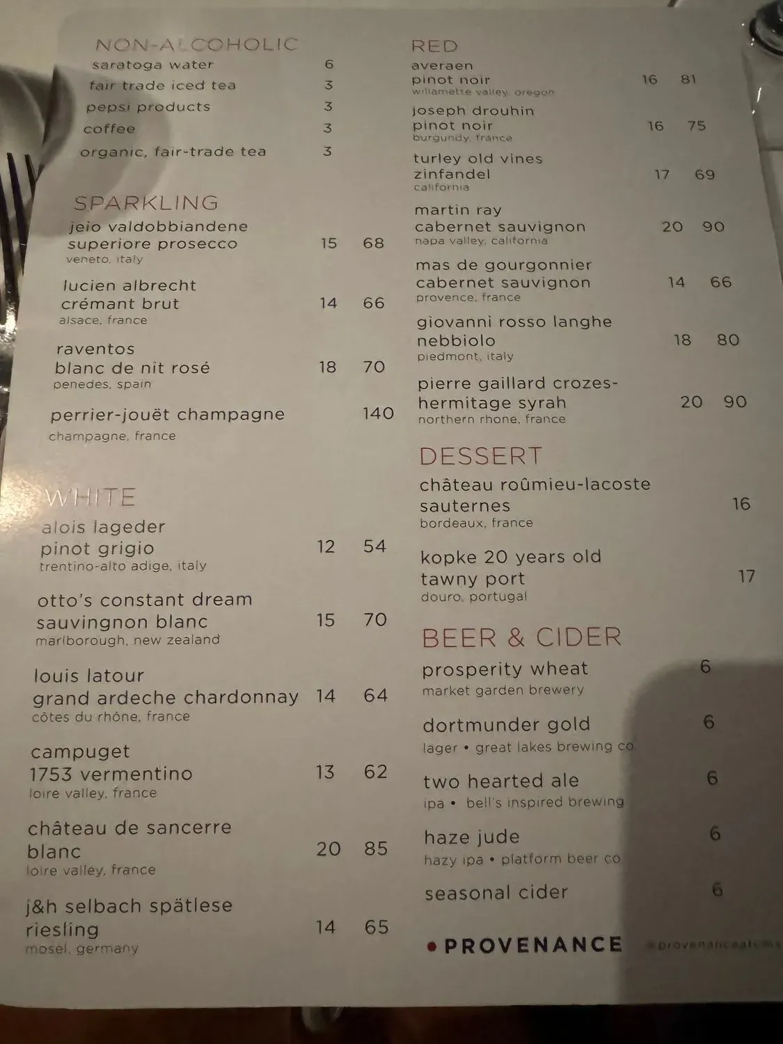 Menu 1