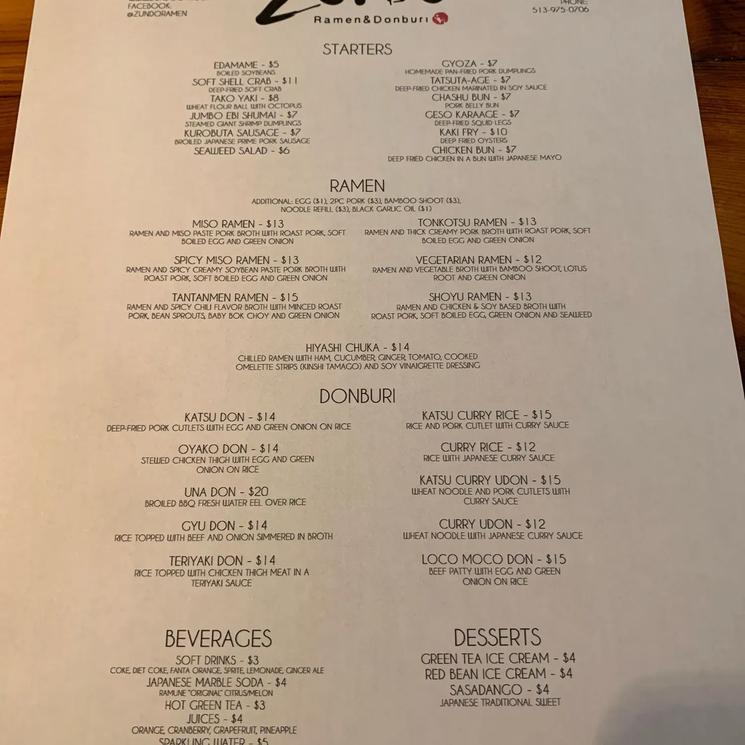 Menu 1