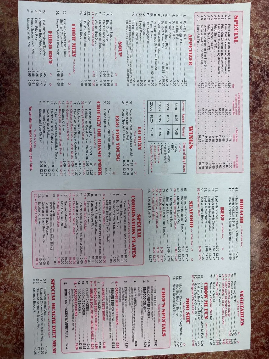 Menu 1