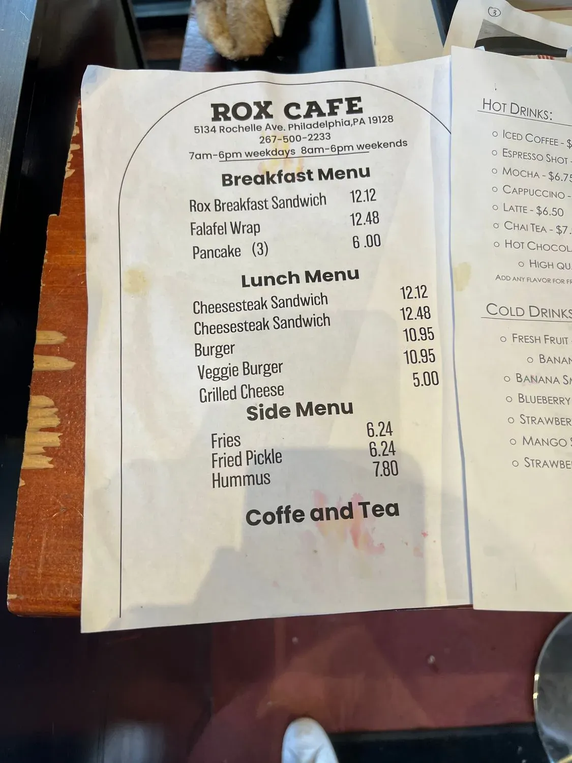 Menu 5