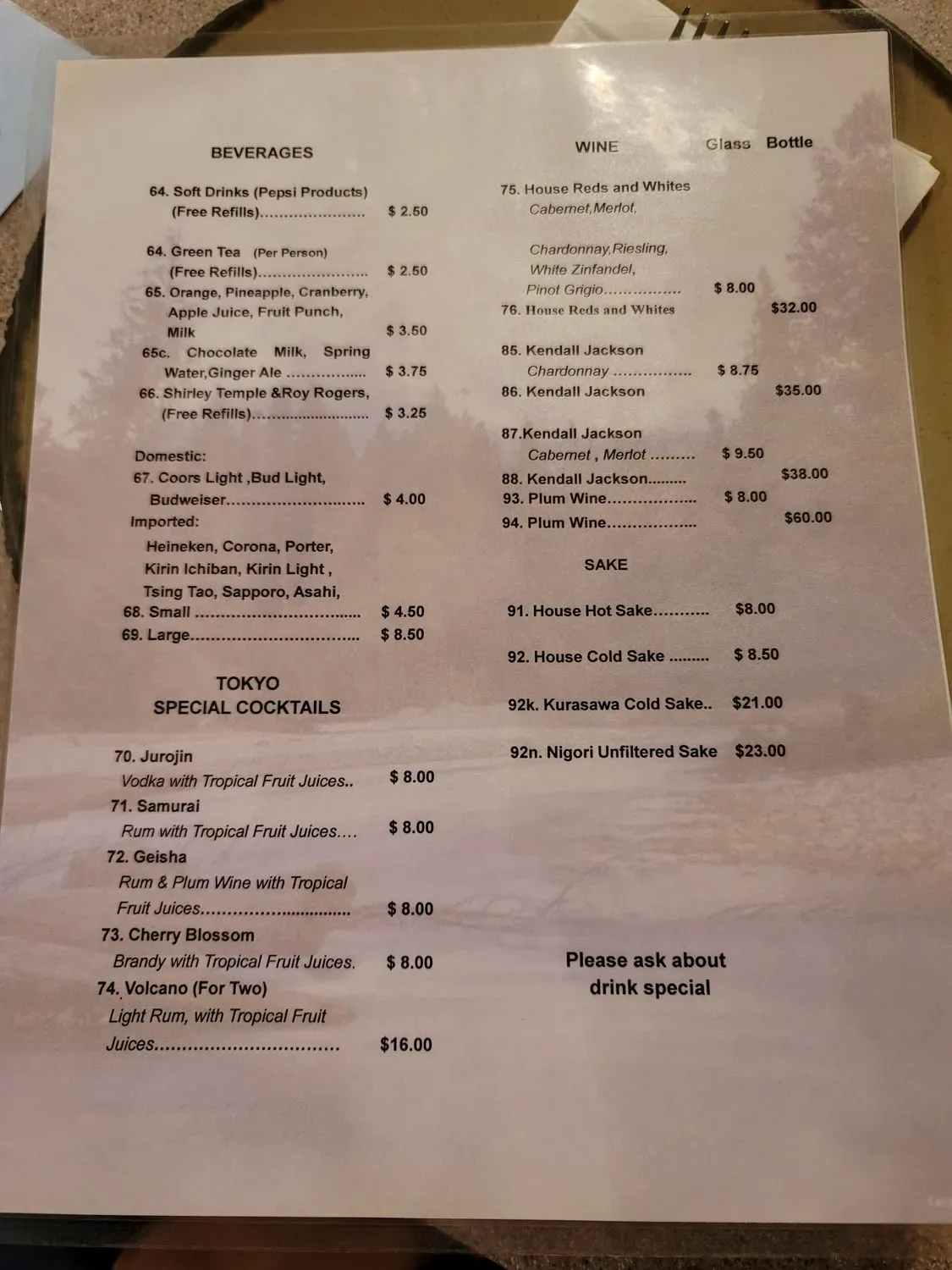 Menu 5