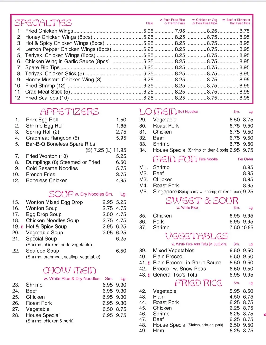 Menu 2