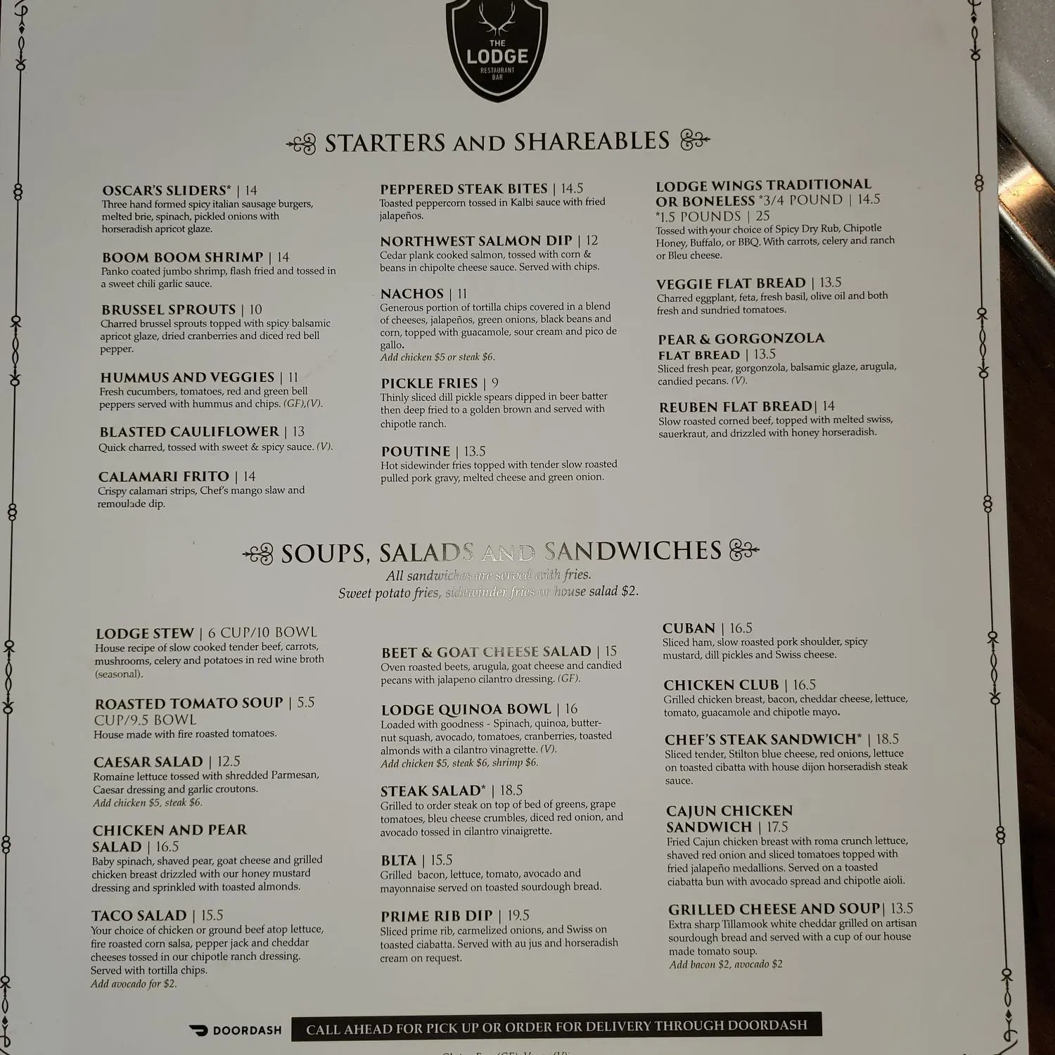 Menu 1