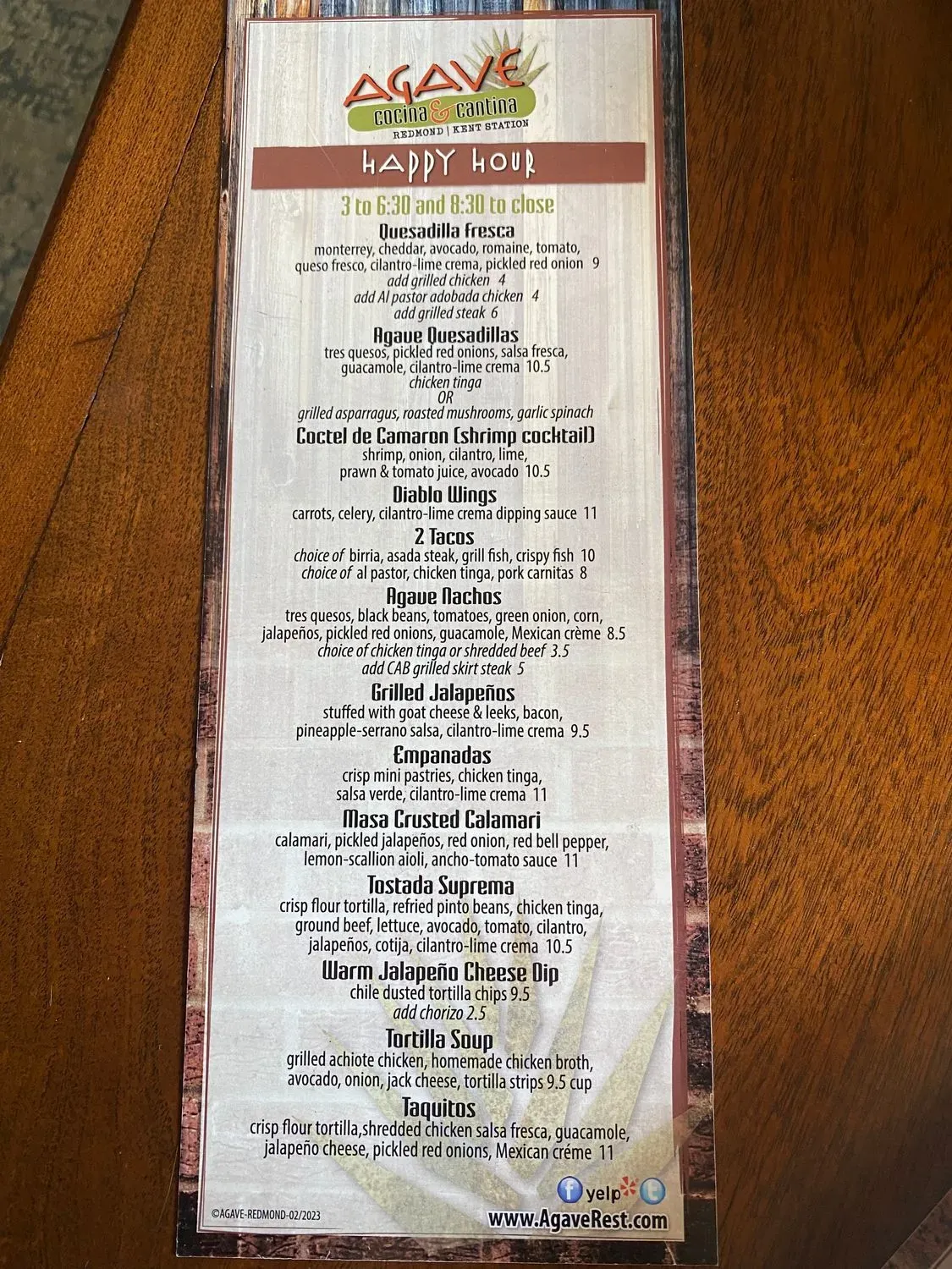 Menu 5