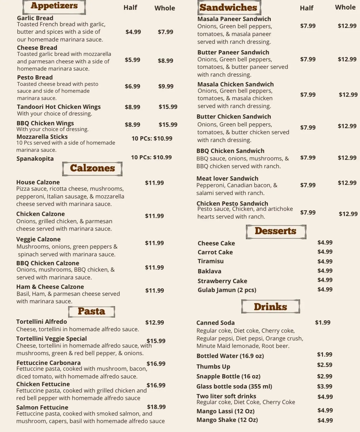 Menu 1