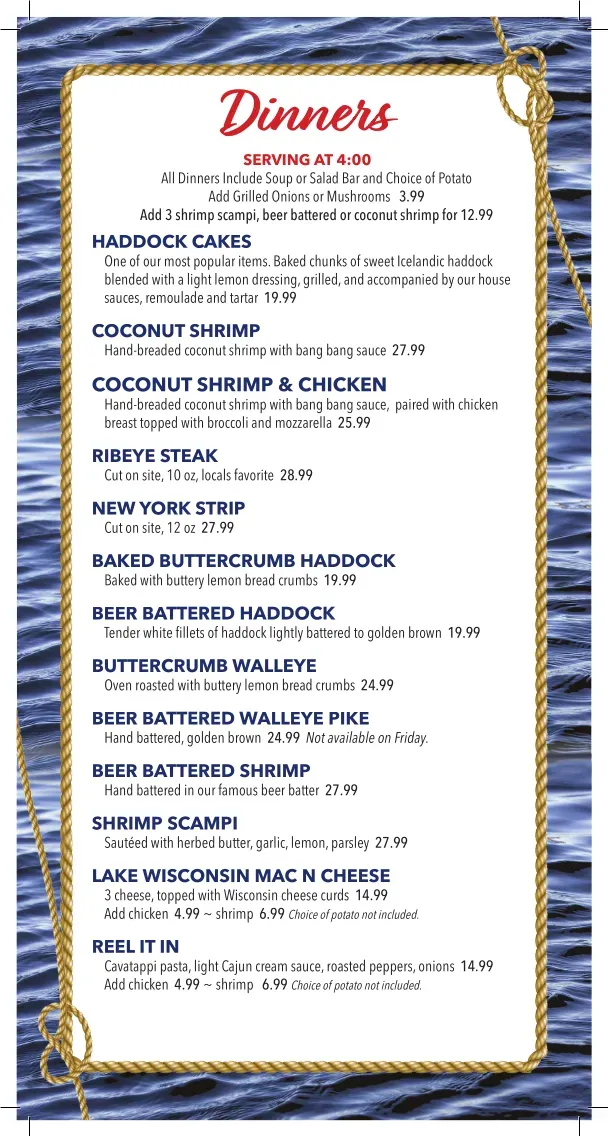 Fitz's On The Lake Menu - Updated October 2025