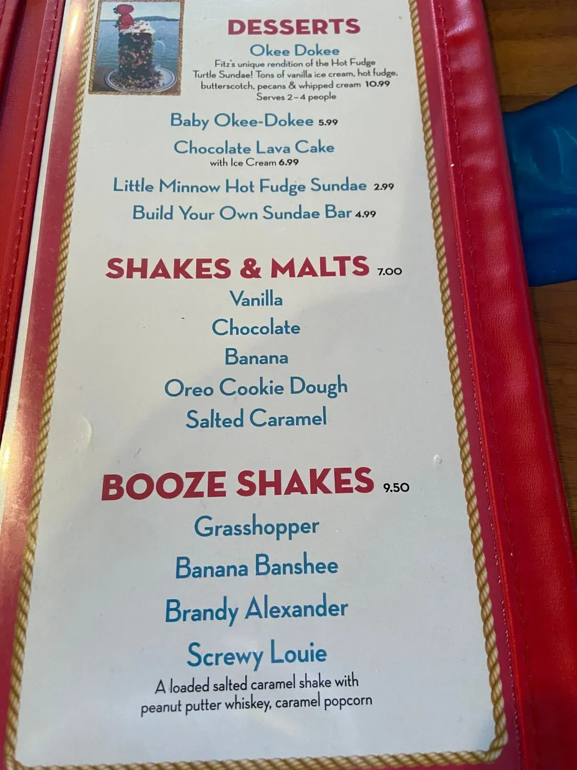 Fitz's On The Lake Menu - Updated October 2025