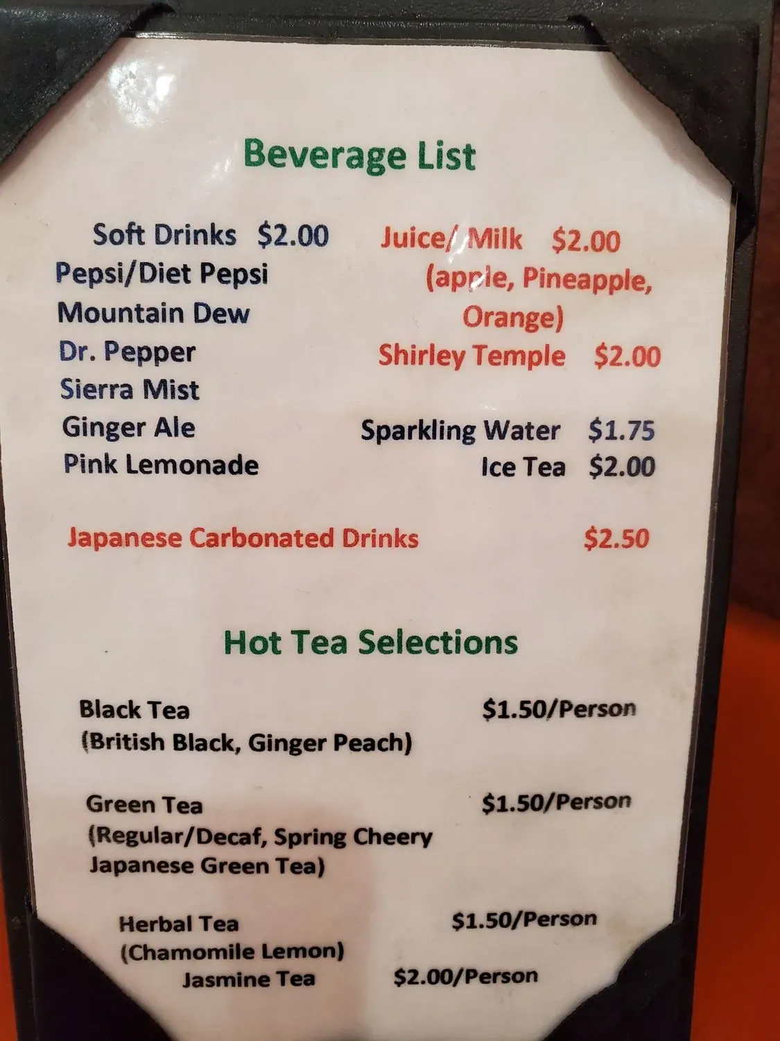 Menu 2