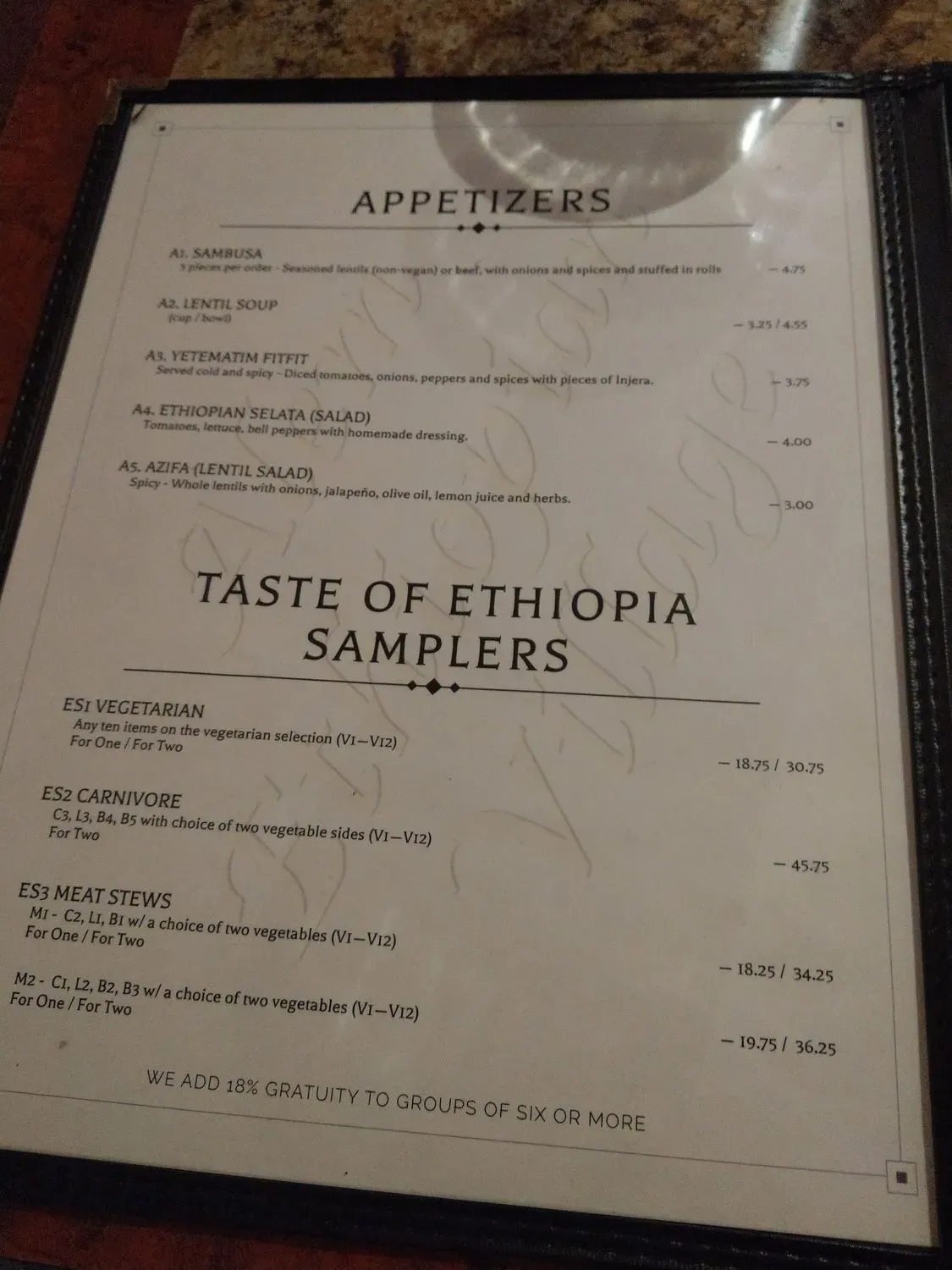 Menu 5