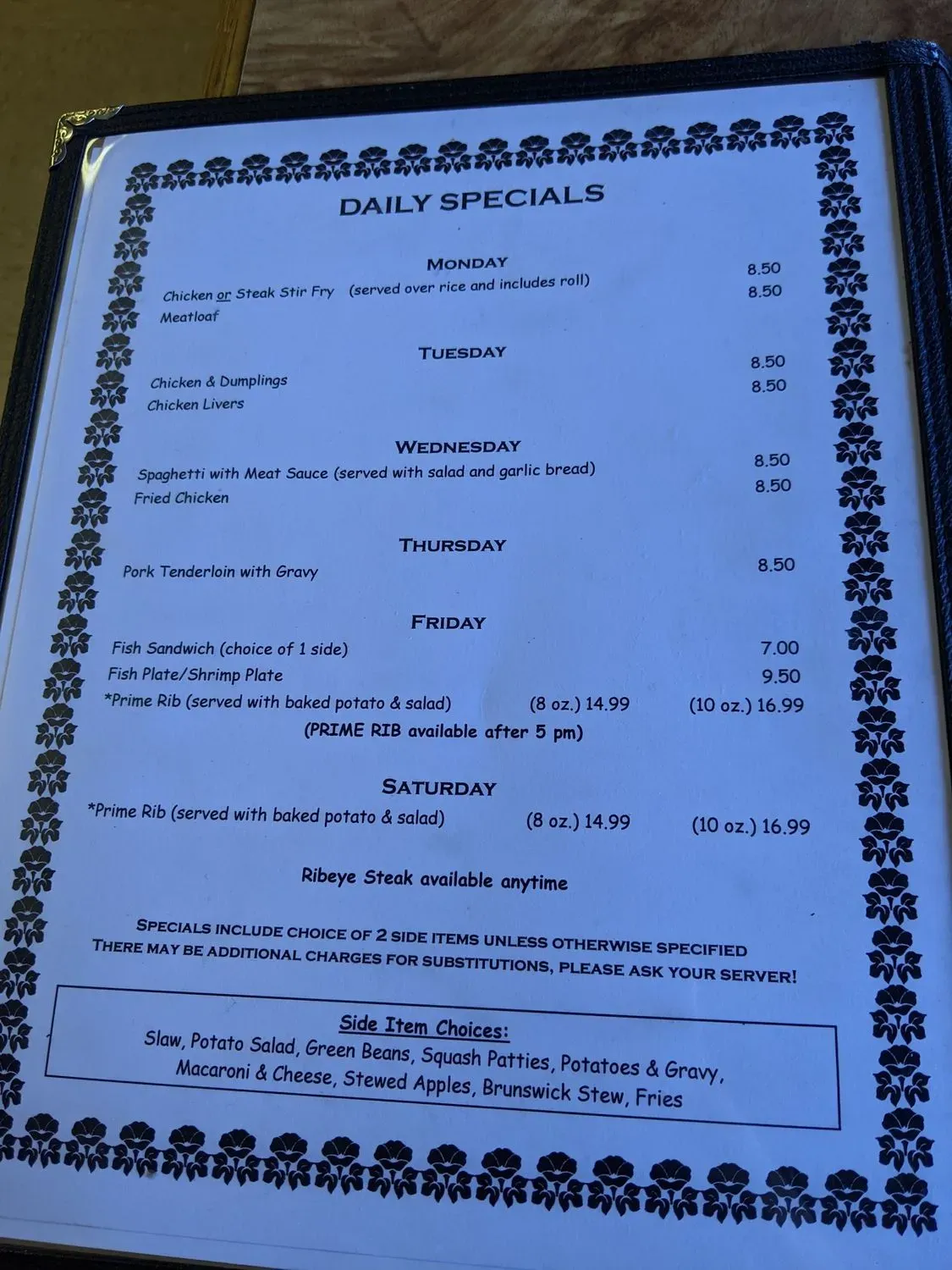 Menu 3