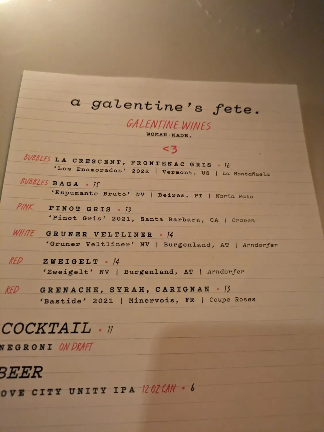 Menu 2